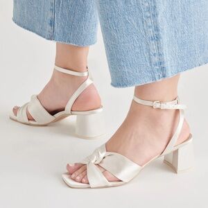 Dolce Vita Ivory Satin Women's Heels